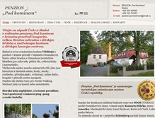 Tablet Screenshot of penzion-podkominem.cz